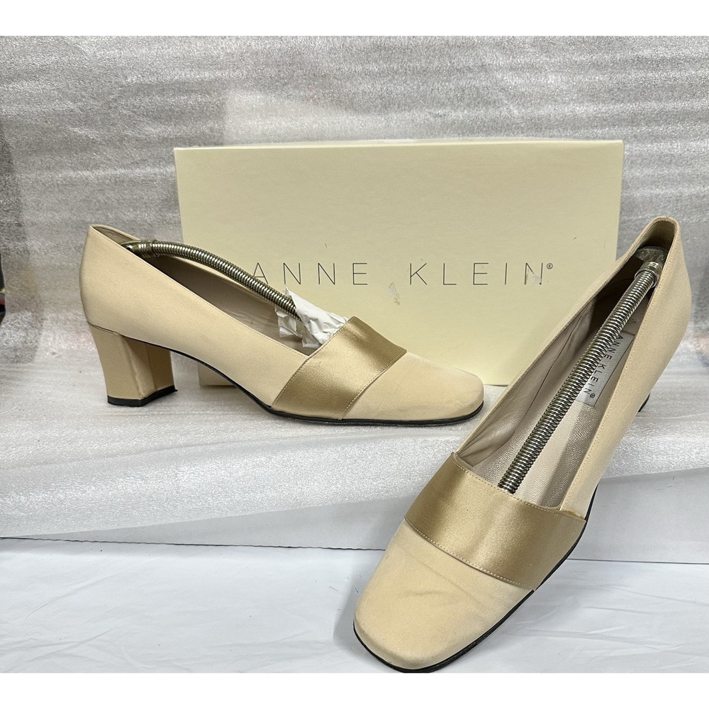 Anne Klein Champagne 2in Cream Heel A552705 Retail 165 Vintage Size 10 N Party